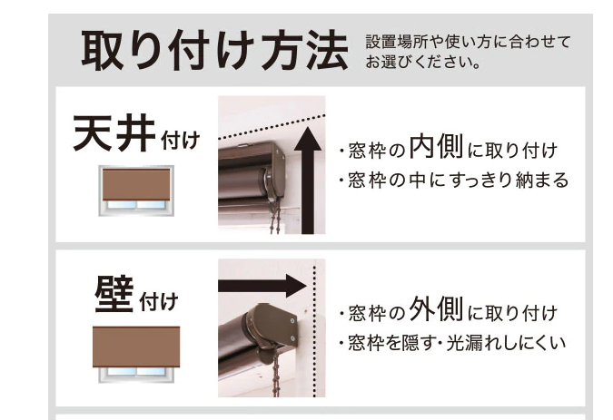 ハニカムシェード　取り付け