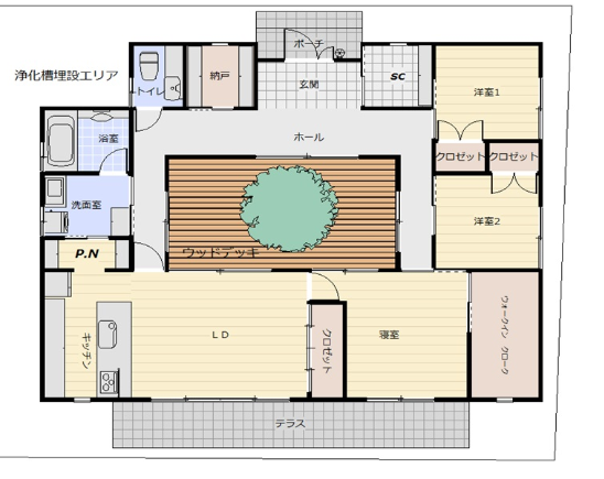 中庭のある平屋のおすすめ間取り図集 屋根や防犯のデメリットも 一条工務店とイツキのブログ