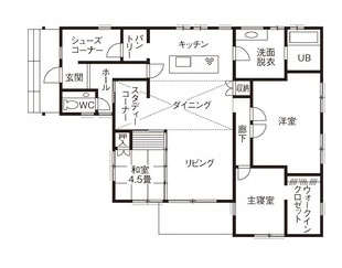 注文住宅2000万円平屋間取り