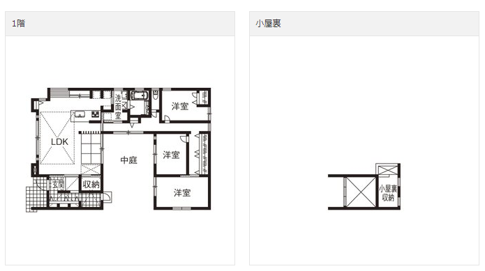 平屋35坪中庭2000万円