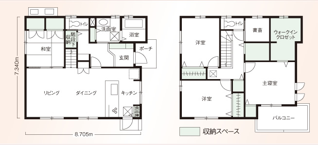 大和ハウス実例30坪の間取り