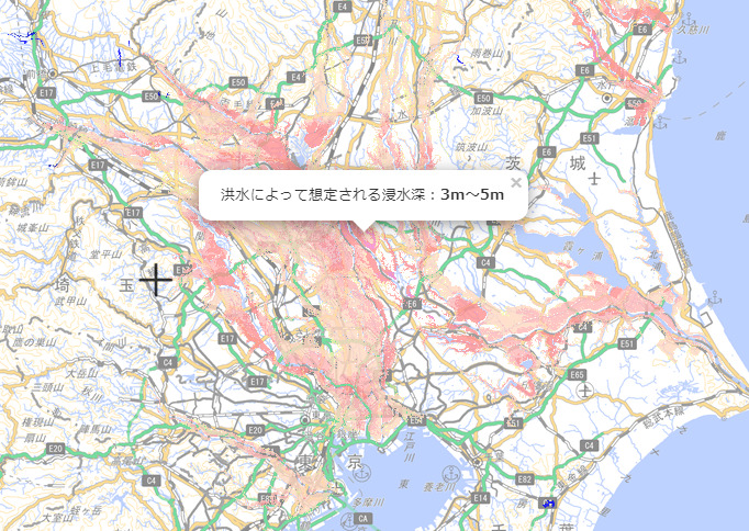 洪水ハザードマップ