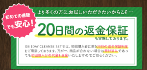 ワンデイクレンズセット20日間返金保証