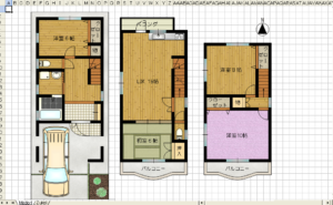 Excel DE 間取り図　使い方