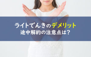 ライトでんき デメリット