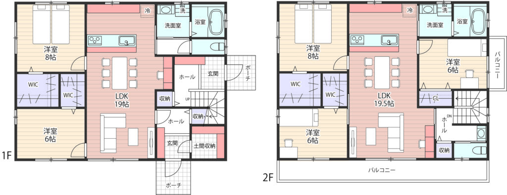 二世帯住宅間取り完全分離